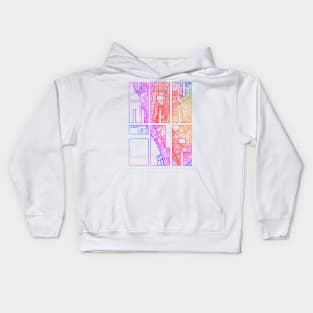 Manila, Philippines City Map Typography - Colorful Kids Hoodie